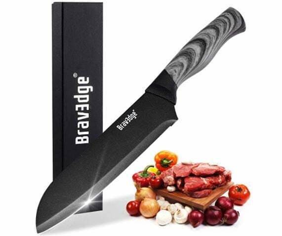 how to cut a lobster tail: Bravedge Chef Knife 7'' Kitchen Knife